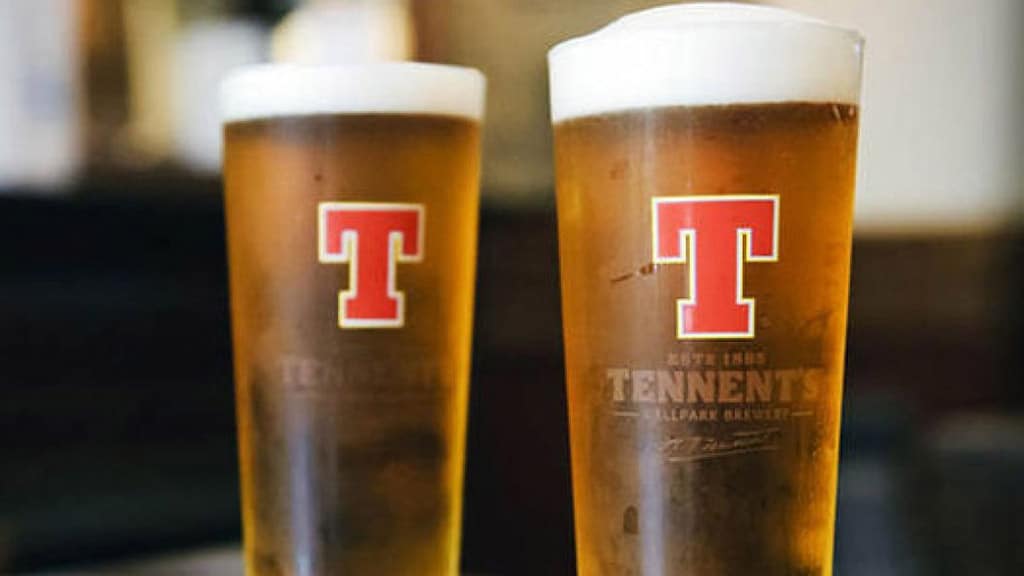 Tennents lager on the 26th April